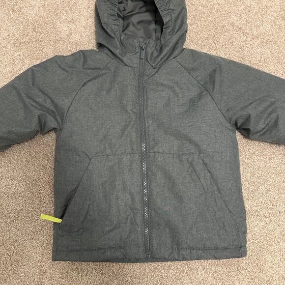 All in Motion Hooded Jacket Gray Boy's Size XS Wind and Water Resistant NWOT - Picture 4 of 9